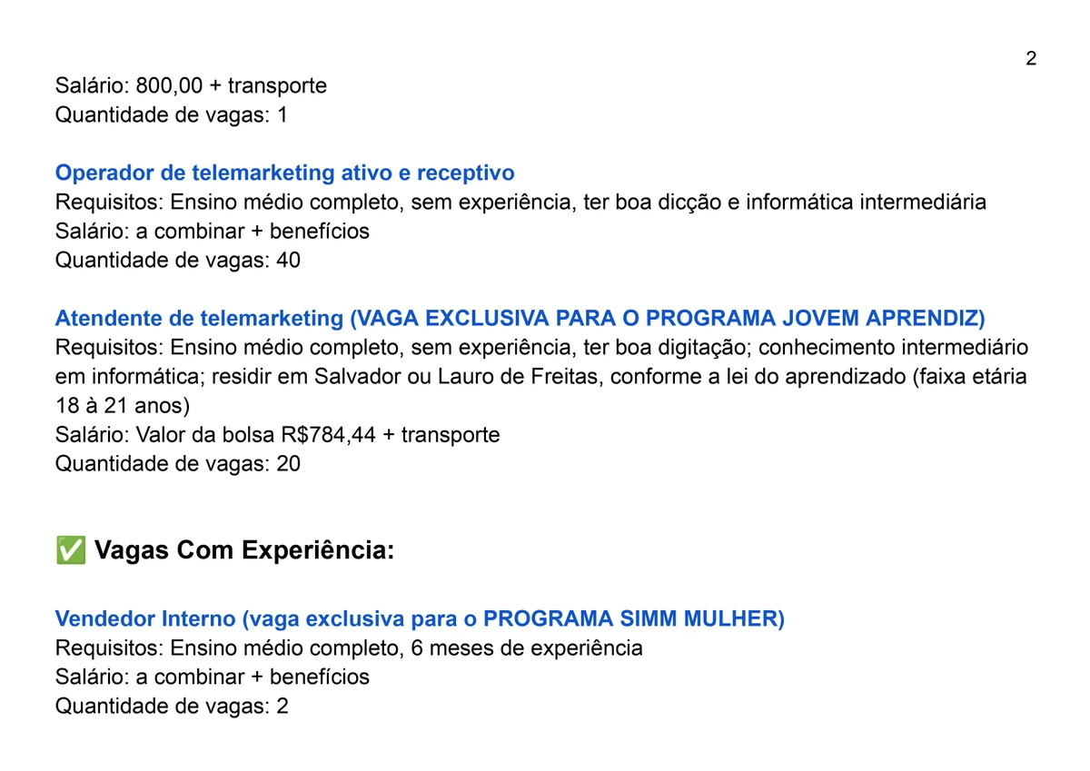 Veja vagas por Reprodução