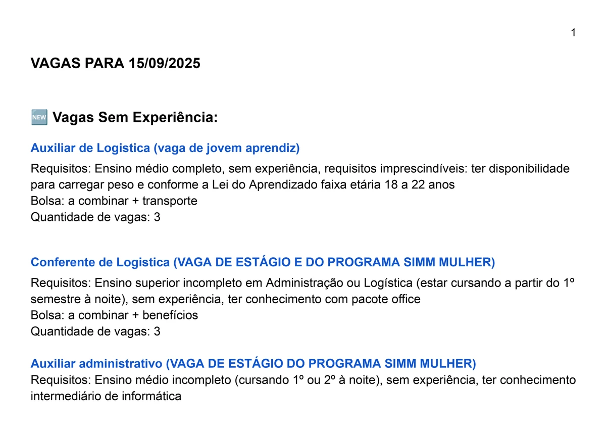 Veja vagas por Reprodução
