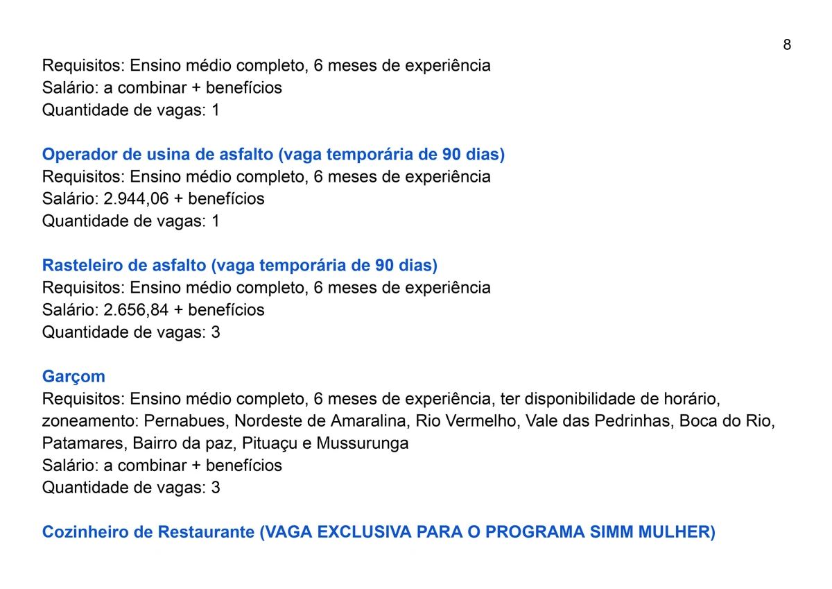 Veja vagas por Reprodução