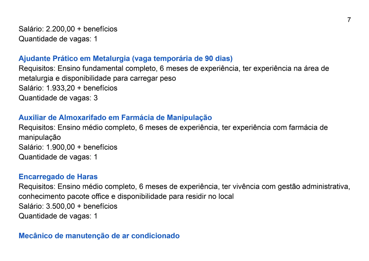 Veja vagas por Reprodução