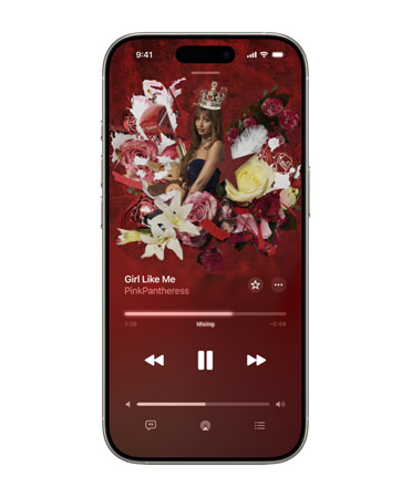 O Apple Music agora conta com AutoMix. Ele usa inteligência para mixar uma música a outra como um DJ, ajustando o tempo e as batidas com precisão por Divulgação