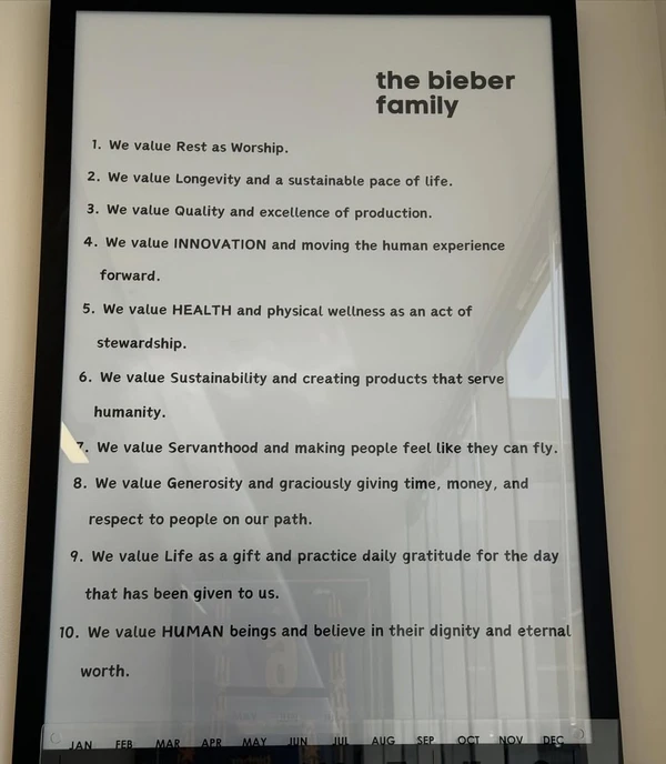 Regras da família Bieber por Reprodução