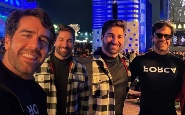 Casal aproveita festival e viagens internacionais desde que assumiu namoro em maio.