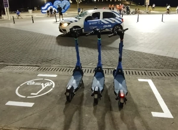 Estacionamento de patinete elétrico por Divulgação/Semob
