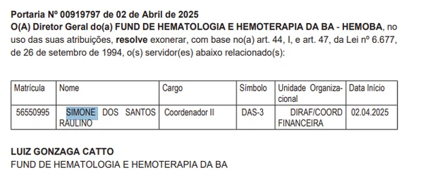 Exoneração da ex-servidora acusada de fraude