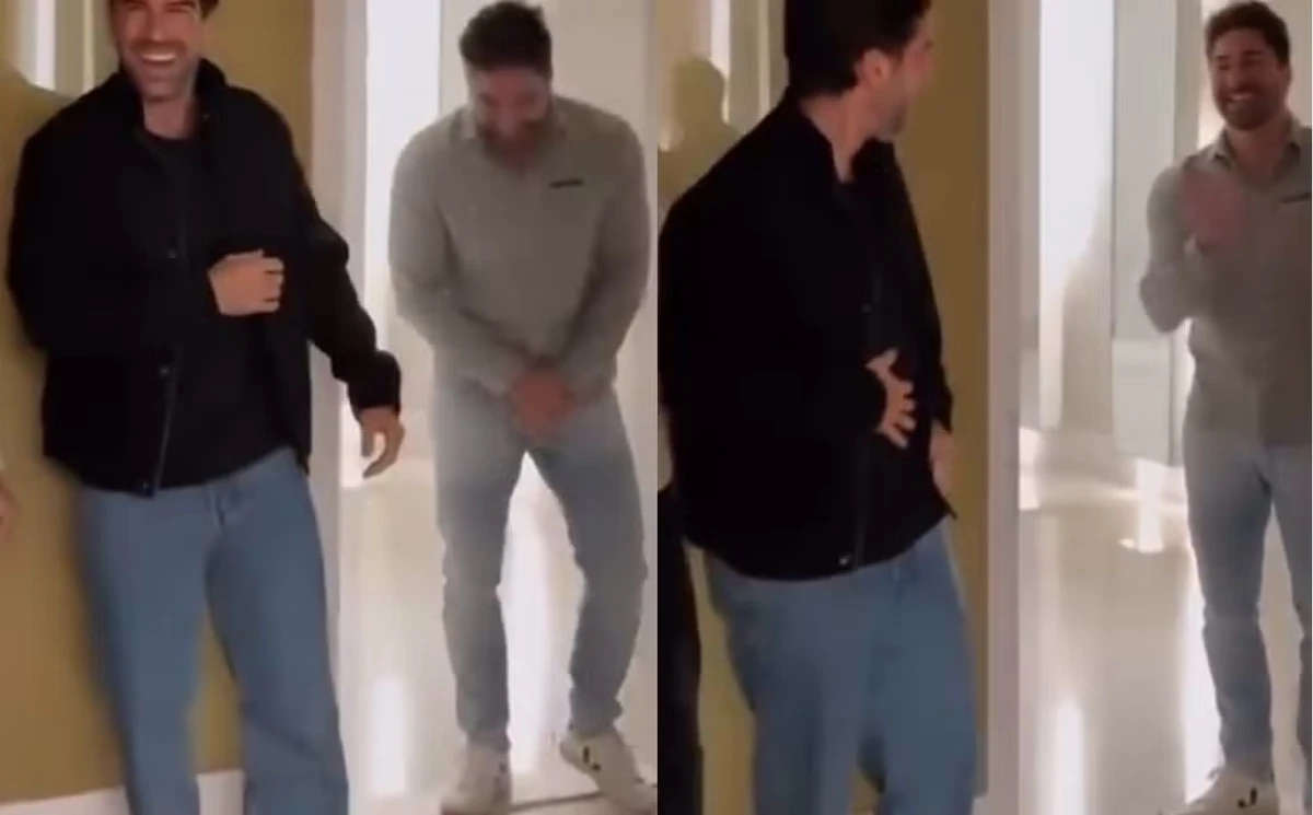 Marcos Pitombo e o namorado Felipe Kloppel por Reprodução/Instagram
