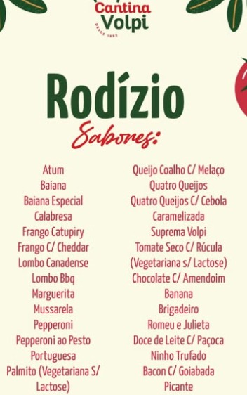Rodízio da Cantina Volpi  por Captura de tela 