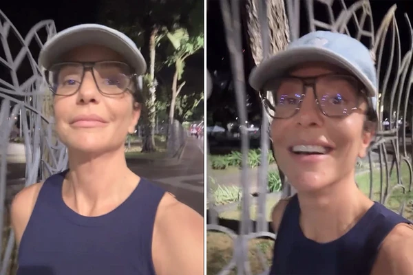 Sozinha, Ivete Sangalo caminha no Campo Grande e compartilha momento com fãs