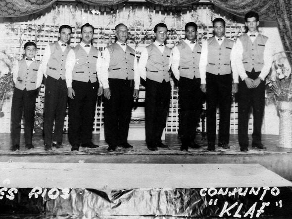 Agenor Ribeiro no conjunto de baile Klaf, em Três Rios (RJ), início dos anos 1960
