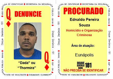 Criminosos mais perigosos na mira da SSPBA por SSPBA