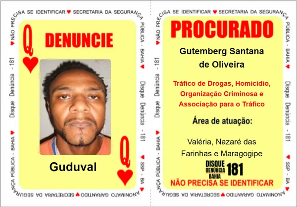 Criminosos mais perigosos na mira da SSPBA por SSPBA