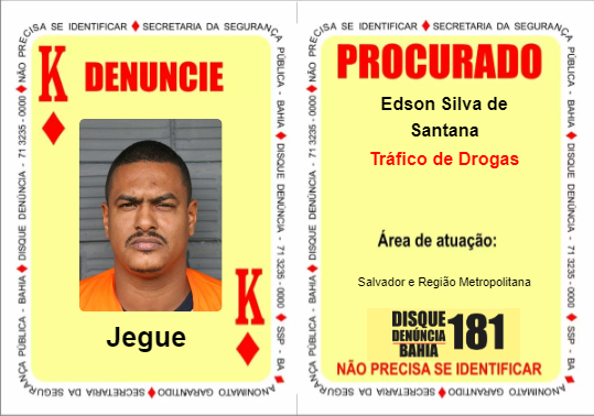 Criminosos mais perigosos na mira da SSPBA por SSPBA