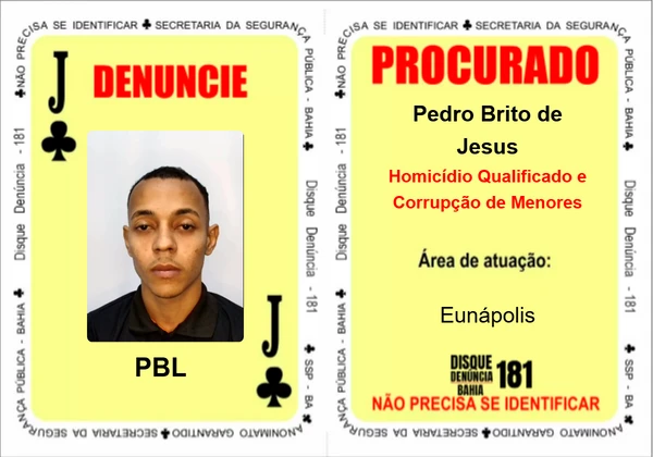 Criminosos mais perigosos na mira da SSPBA por SSPBA