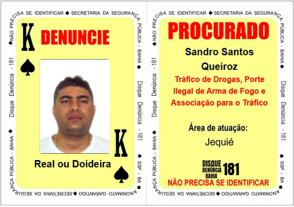Criminosos mais perigosos na mira da SSPBA por SSPBA