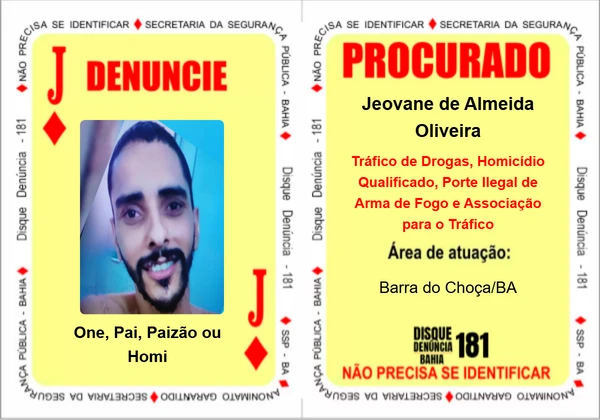 Criminosos mais perigosos na mira da SSPBA por SSPBA