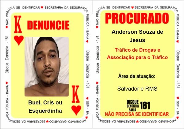 Criminosos mais perigosos na mira da SSPBA por SSPBA
