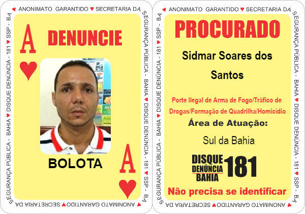 Criminosos mais perigosos na mira da SSPBA por SSPBA