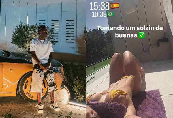 Detalhe na parede da casa de Vini Jr. apareceu em foto de Virgínia por Reprodução/Instagram