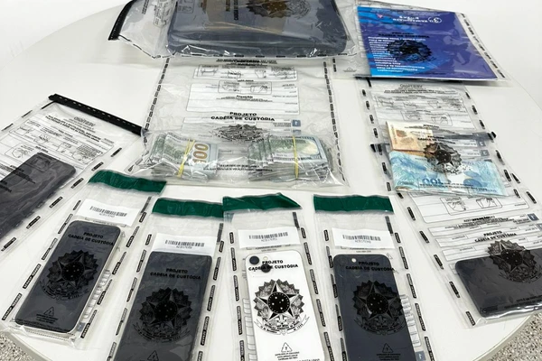 Polícia apreendeu dinheiro e celulares com os suspeitos