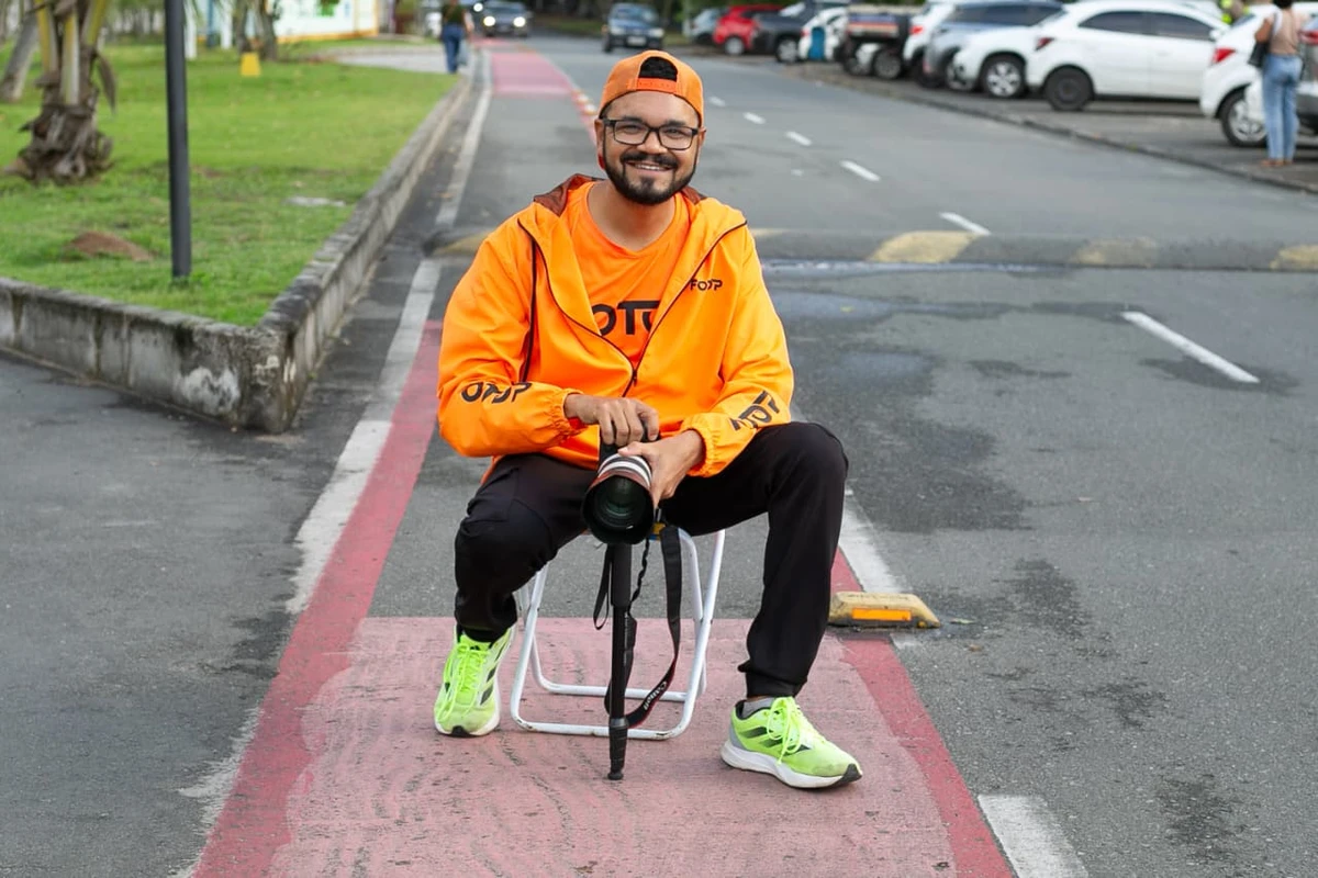  Junior Damasceno começou na fotografia esportiva em 2022  depois de sofrer um acidente de moto e deixar o emprego CLT na área financeira