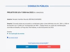 Imagem - Senado abre consulta pública sobre projeto de anistia? Entenda