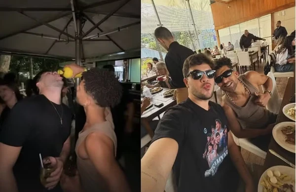 Álvaro e Lucas Leto foram vistos aos beijos em noitada por Reprodução/Instagram