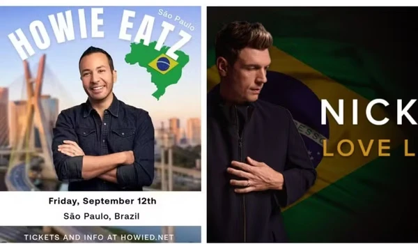 Divulgação de encontros com cantores do Backstreet Boys em São Paulo por Divulgação