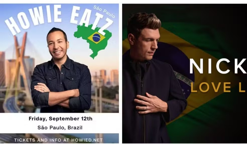 Divulgação de encontros com cantores do Backstreet Boys em São Paulo por Divulgação