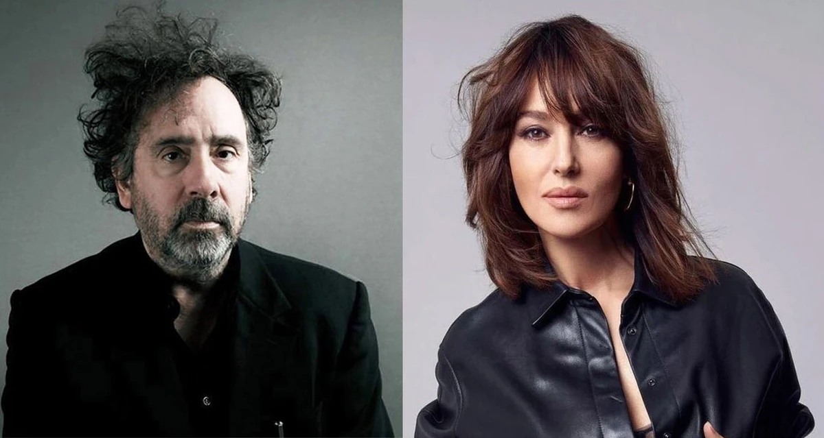Os dois se conheceram em outubro de 2022, durante o Festival Lumière, em Lyon, na França, quando Monica Bellucci entregou a Tim Burton o Prêmio Lumière pelo conjunto de sua carreira por Divulgação 