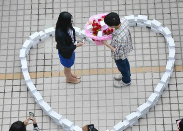 Pedido de casamento terminou em constrangimento