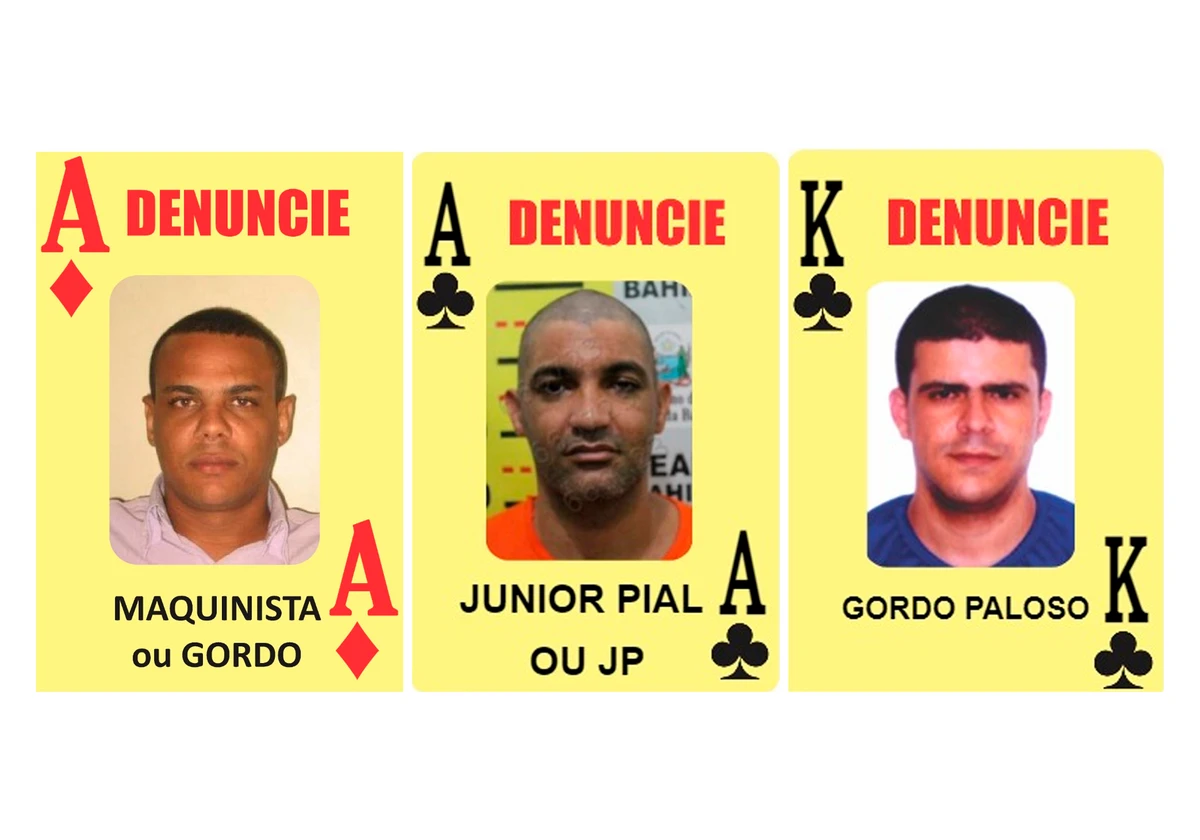 Saiba quem são os bandidos mais perigosos do Baralho do Crime