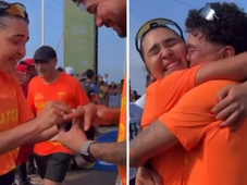 Imagem - VÍDEO: Corredor pede namorada em casamento no final de percurso da Maratona Salvador