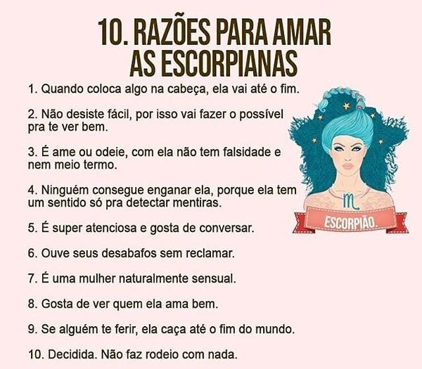 Características de Escorpião por Reprodução