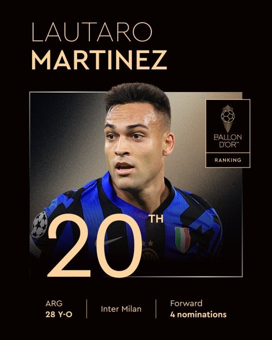 20º - Lautaro (Inter e Argentina)  por Reprodução