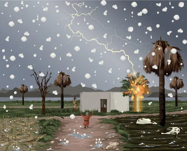 Chuva de granizo por Reprodução