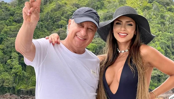 Clara Brasil, de 32 anos e Marco Polo Del Nero, 84