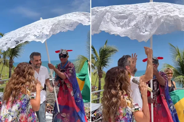 Homem do sombreiro performou ao lado de Wagner Moura e Daniela Mercury em manifestação em Salvador