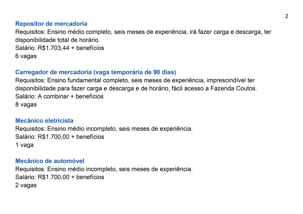 Veja vagas por Reprodução
