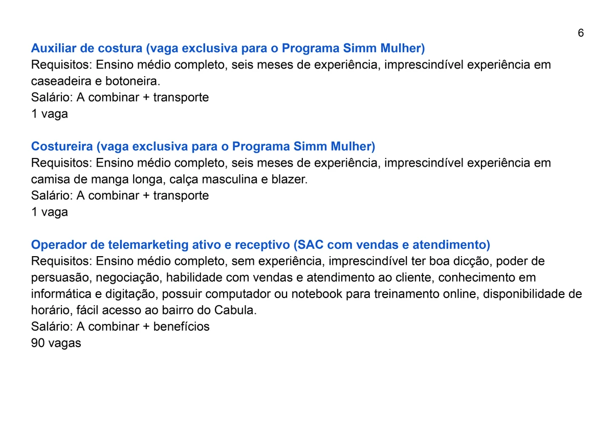 Veja vagas por Reprodução