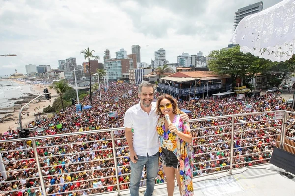 Wagner Moura e Daniela Mercury em Salvador por Celia Santos/Reprodução/Instagram