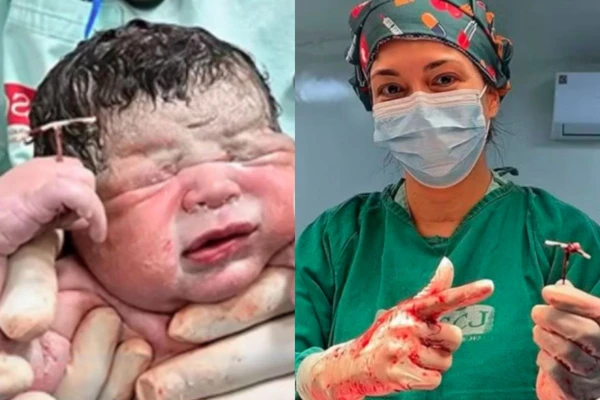 Bebê foi registrado por médica