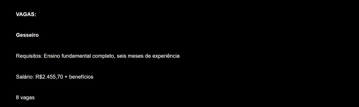 Confira detalhes das vagas com os maiores salários  por Captura de tela 