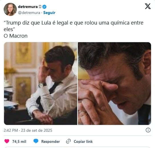 Memes sobre discursos de Trump e Lula na ONU por Reprodução