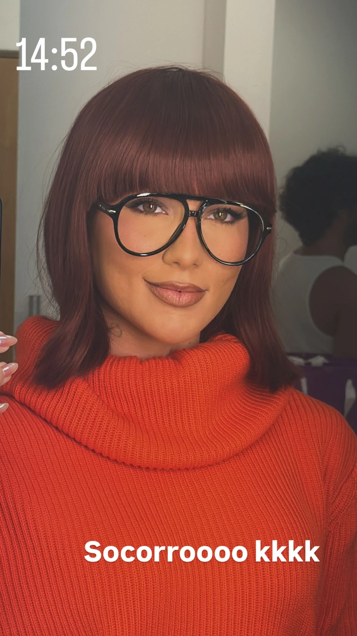 Virginia Fonseca como 'Velma' de 'Scooby-Doo' por Reprodução