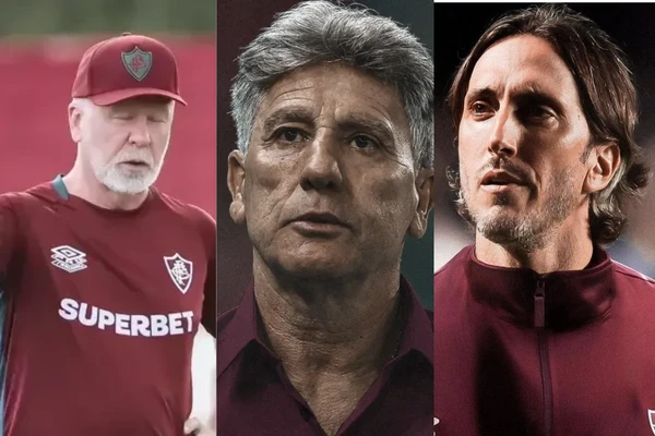 Fluminense (3) - Mano Menezes, Renato Gaúcho e Luis Zubeldía por Divulgação/FLuminense