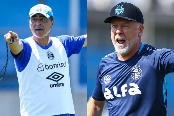 Grêmio [2]: Gustavo Quinteros e Mano Menezes por Lucas Uebel / Grêmio