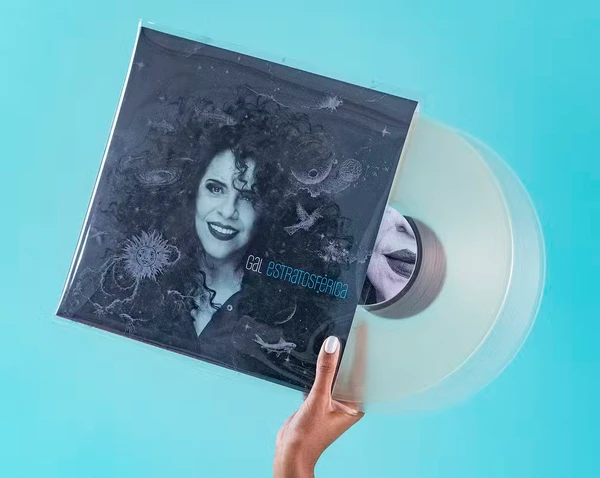 Imagem da reedição em LP do álbum 'Estratosférica', de Gal Costa