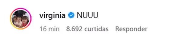 Interação entre Virginia e Vini Jr.