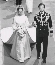 O rei e a rainha da Suécia, Carl 16 Gustaf e Sílvia Renata Sommerlath por Reprodução