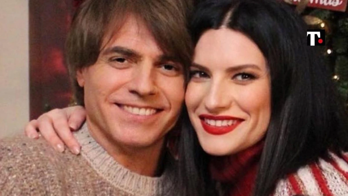 A cantora italiana Laura Pausini e o marido, músico e produtor, Paolo Carta por Reprodução/Redes Sociais 